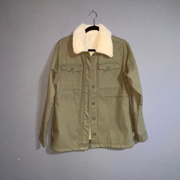 Hang Ten Women's Green Jacket with Faux Fur Collar small - Picture 5 of 12